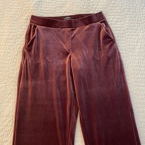 Loft Elastic Wait Band Velvet Pants